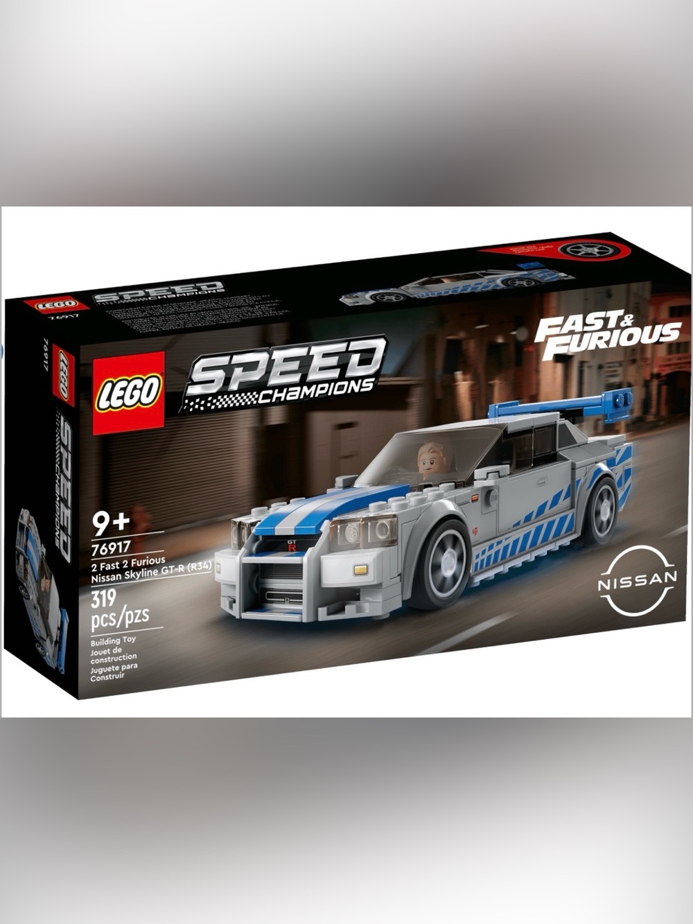 NWT New LEGO Speed Champions 76917 2 Fast 2 Furious Nissan Skyline GT-R R34 Car